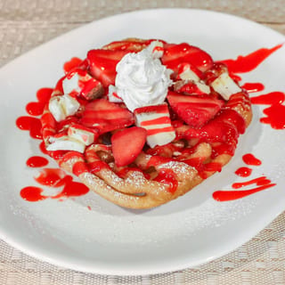 Strawberry Cheescake Funnel Cake